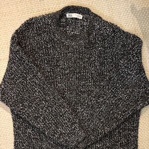 Zara Grey Midi Sweater Dress SZ Small